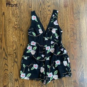 Women’s Urban Outfitters black floral romper